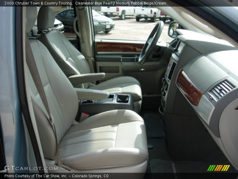 Clearwater Blue Pearl / Medium Pebble Beige/Cream 2009 Chrysler Town & Country Touring