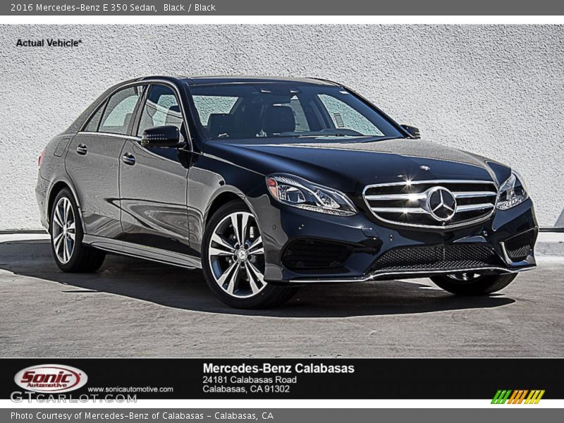 Black / Black 2016 Mercedes-Benz E 350 Sedan