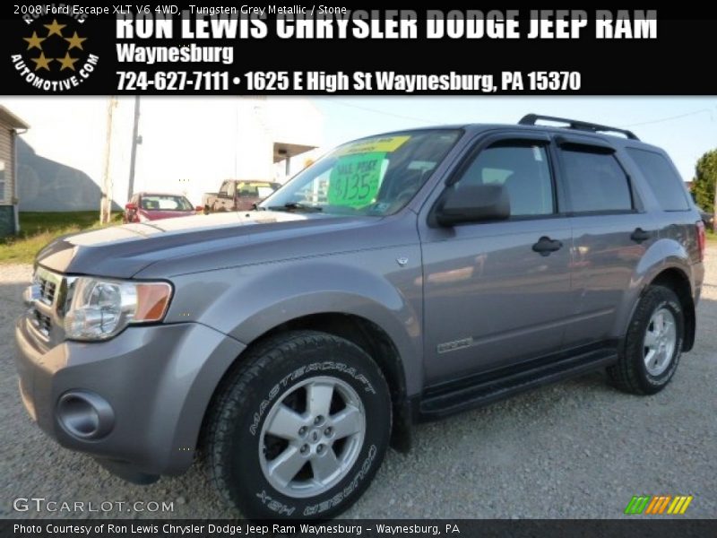 Tungsten Grey Metallic / Stone 2008 Ford Escape XLT V6 4WD
