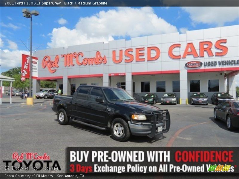 Black / Medium Graphite 2001 Ford F150 XLT SuperCrew