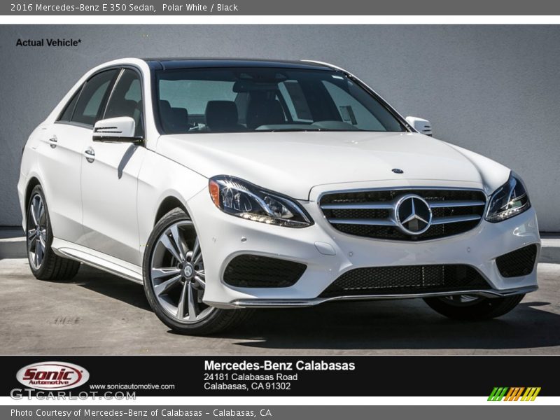 Polar White / Black 2016 Mercedes-Benz E 350 Sedan