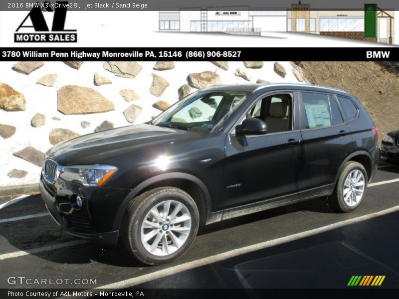 Jet Black / Sand Beige 2016 BMW X3 xDrive28i