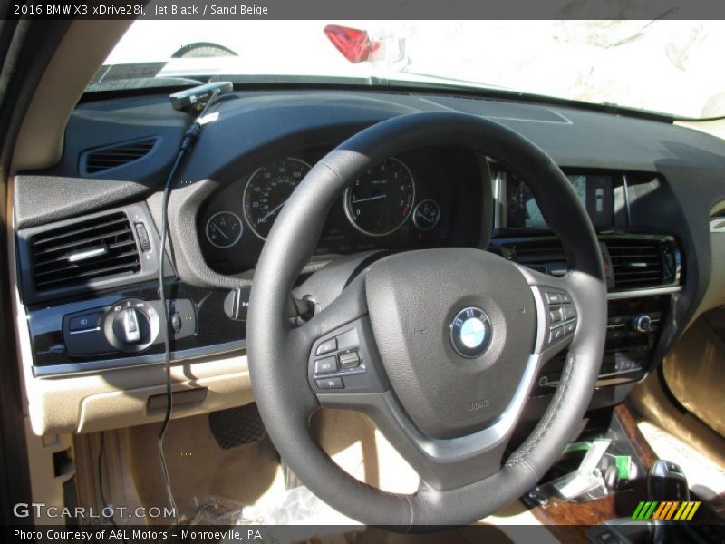 Jet Black / Sand Beige 2016 BMW X3 xDrive28i