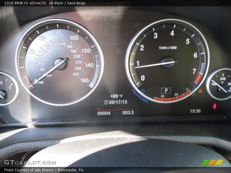 Jet Black / Sand Beige 2016 BMW X3 xDrive28i