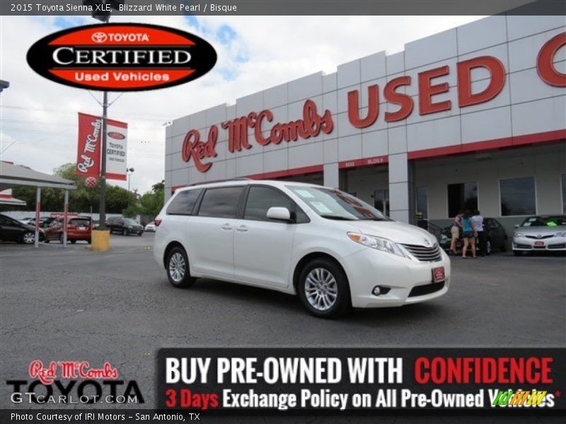 Blizzard White Pearl / Bisque 2015 Toyota Sienna XLE