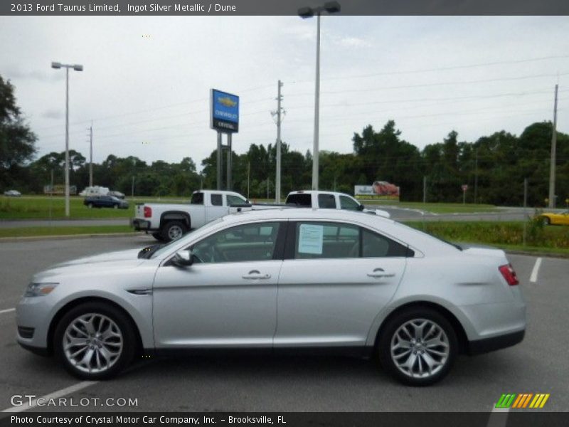 Ingot Silver Metallic / Dune 2013 Ford Taurus Limited