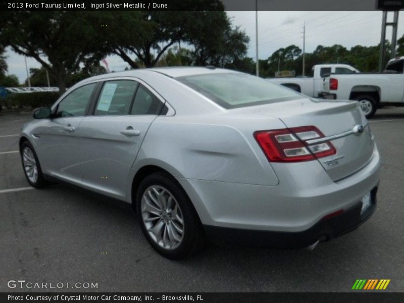 Ingot Silver Metallic / Dune 2013 Ford Taurus Limited