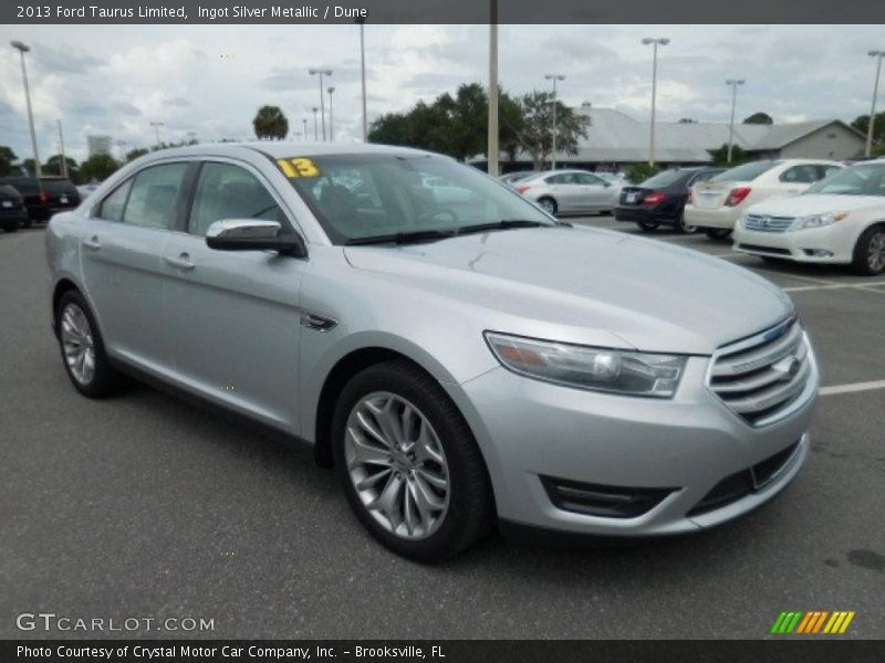 Ingot Silver Metallic / Dune 2013 Ford Taurus Limited