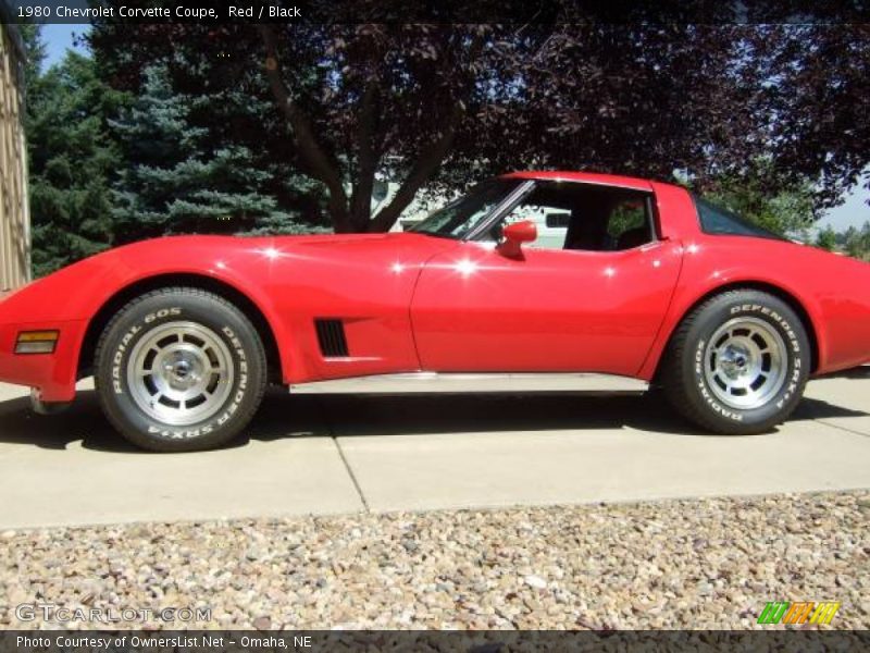 Red / Black 1980 Chevrolet Corvette Coupe