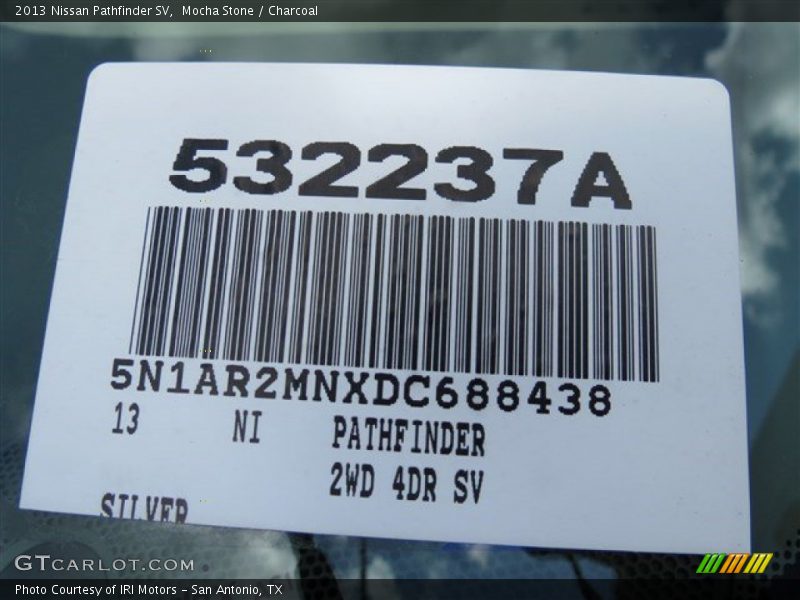 Mocha Stone / Charcoal 2013 Nissan Pathfinder SV