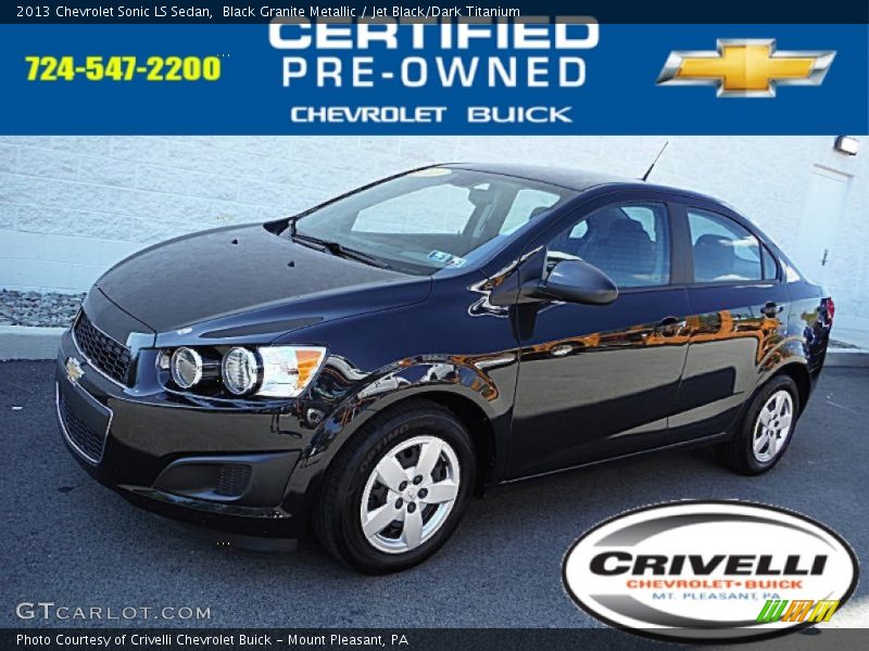 Black Granite Metallic / Jet Black/Dark Titanium 2013 Chevrolet Sonic LS Sedan
