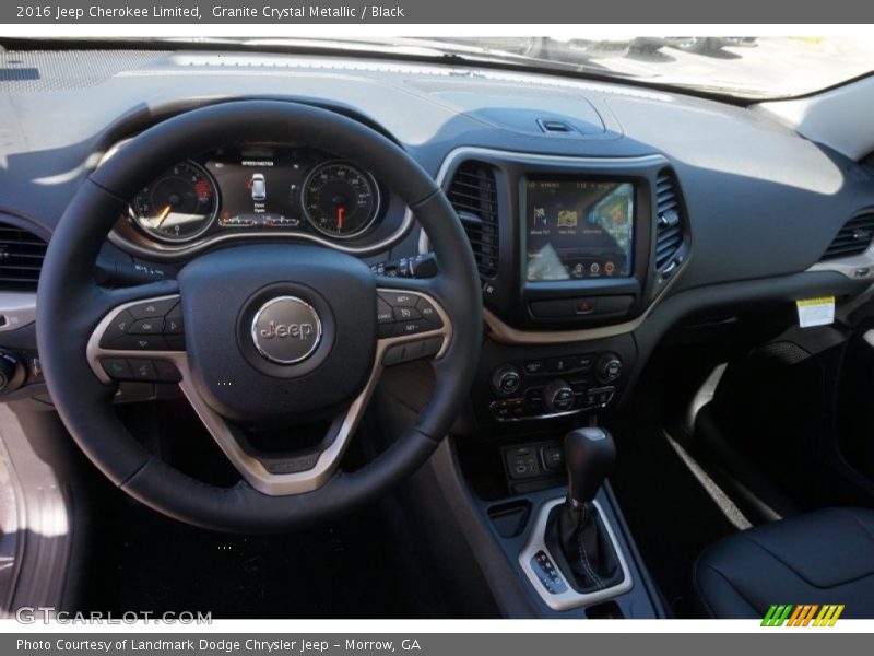 Granite Crystal Metallic / Black 2016 Jeep Cherokee Limited