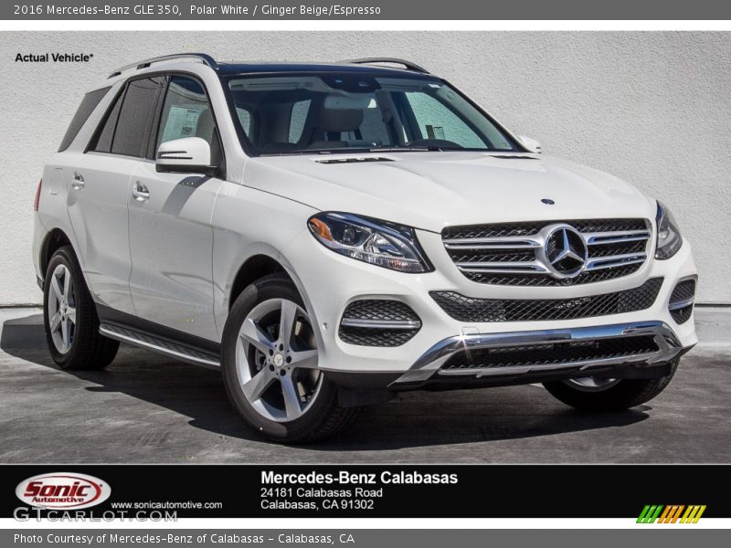 Polar White / Ginger Beige/Espresso 2016 Mercedes-Benz GLE 350