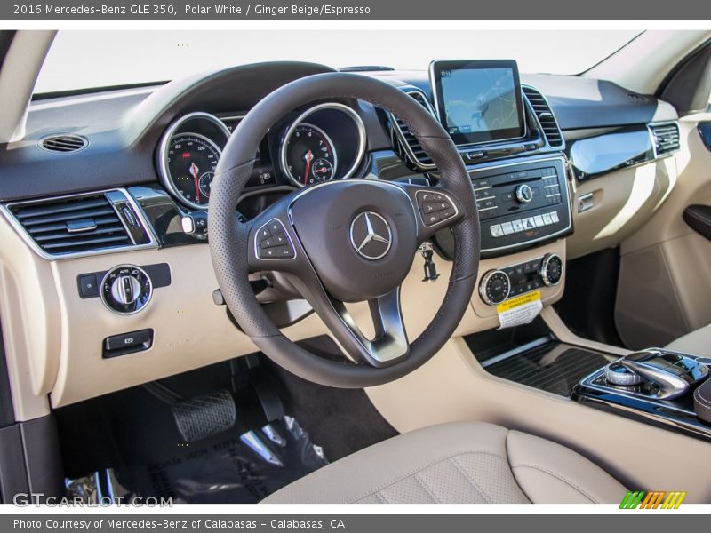 Polar White / Ginger Beige/Espresso 2016 Mercedes-Benz GLE 350