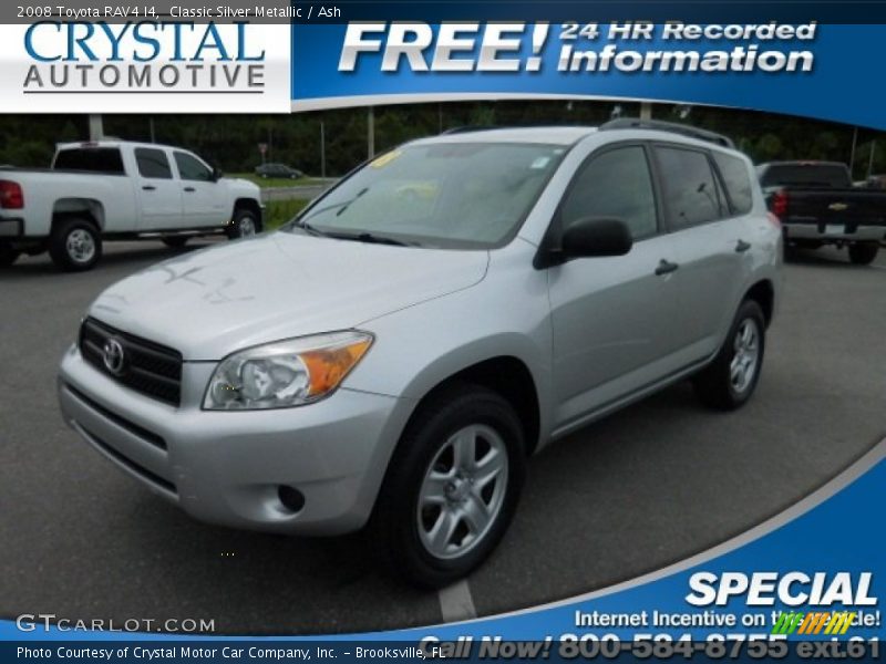 Classic Silver Metallic / Ash 2008 Toyota RAV4 I4