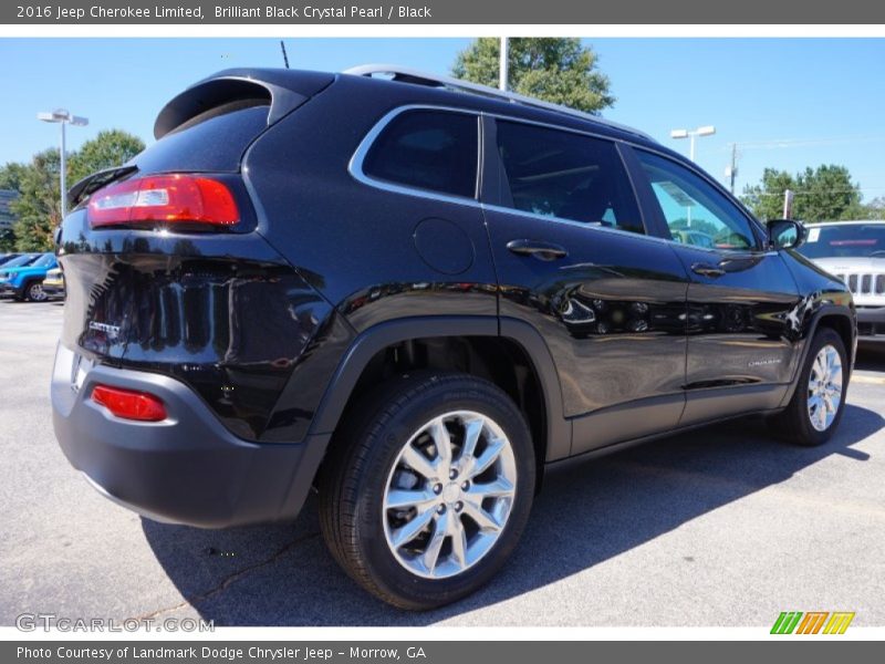 Brilliant Black Crystal Pearl / Black 2016 Jeep Cherokee Limited