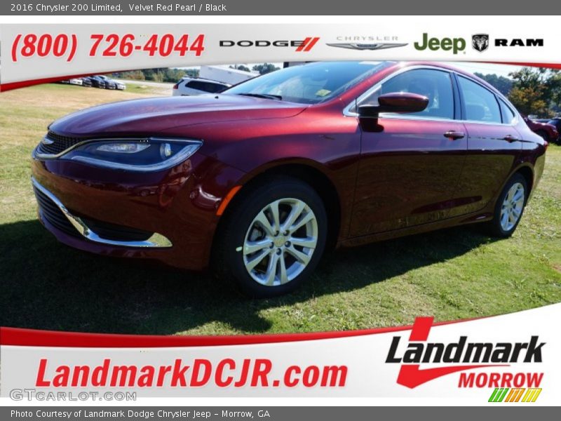 Velvet Red Pearl / Black 2016 Chrysler 200 Limited