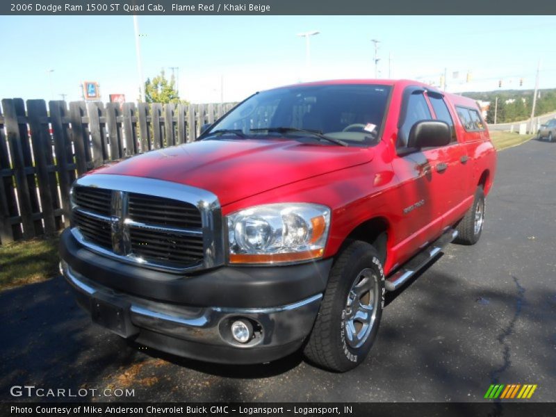 Flame Red / Khaki Beige 2006 Dodge Ram 1500 ST Quad Cab