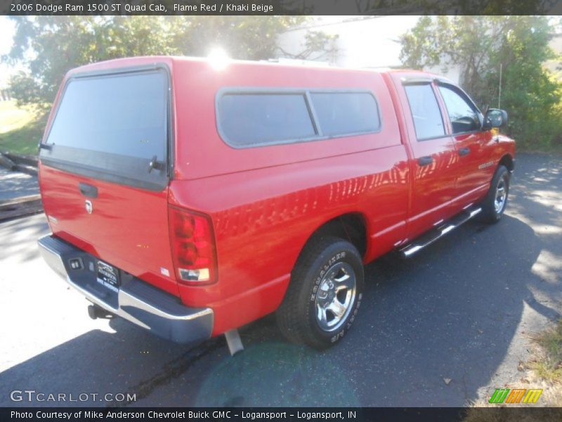 Flame Red / Khaki Beige 2006 Dodge Ram 1500 ST Quad Cab