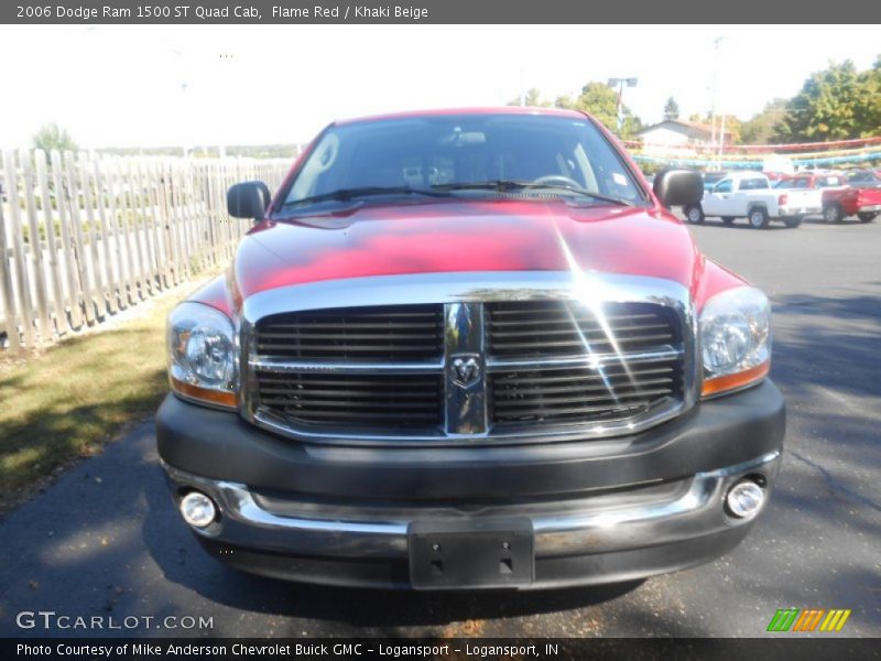 Flame Red / Khaki Beige 2006 Dodge Ram 1500 ST Quad Cab