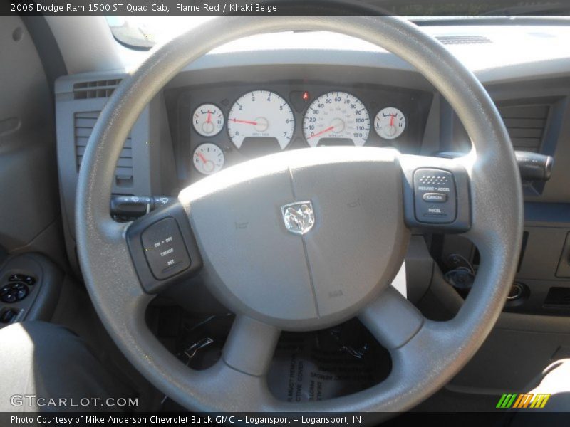 Flame Red / Khaki Beige 2006 Dodge Ram 1500 ST Quad Cab