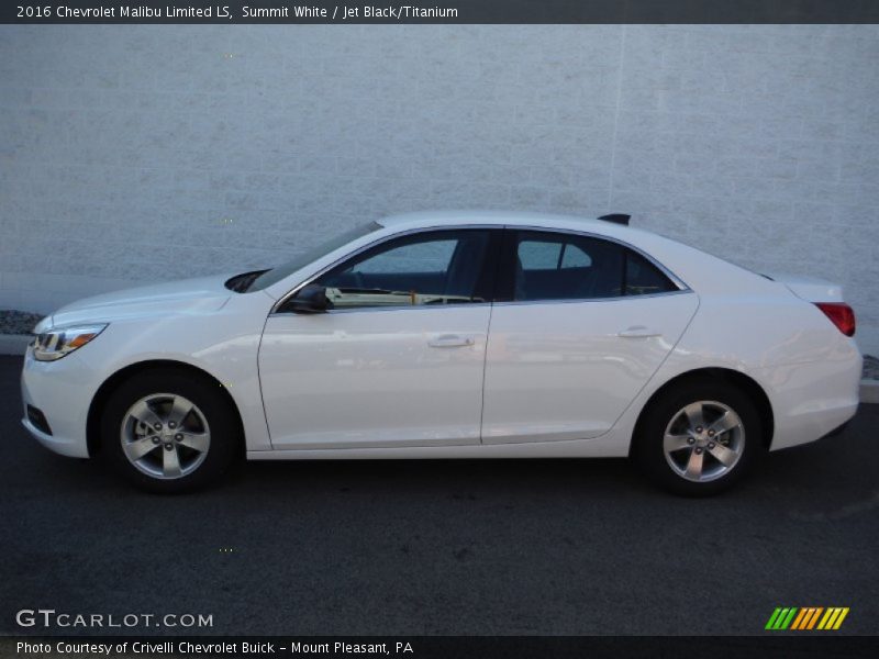 Summit White / Jet Black/Titanium 2016 Chevrolet Malibu Limited LS