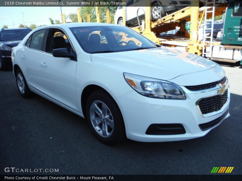 Summit White / Jet Black/Titanium 2016 Chevrolet Malibu Limited LS