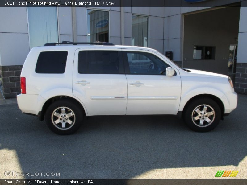 White Diamond Pearl / Gray 2011 Honda Pilot Touring 4WD