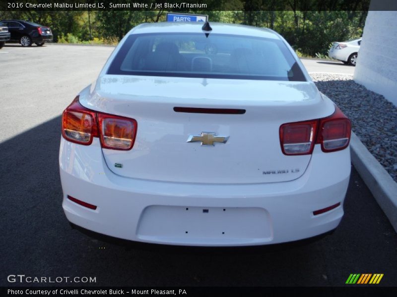 Summit White / Jet Black/Titanium 2016 Chevrolet Malibu Limited LS