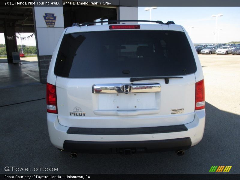 White Diamond Pearl / Gray 2011 Honda Pilot Touring 4WD