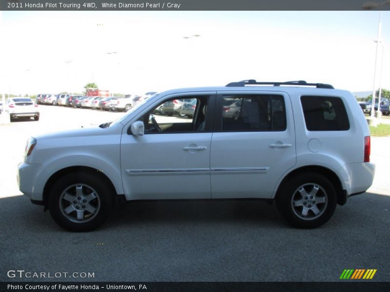 White Diamond Pearl / Gray 2011 Honda Pilot Touring 4WD