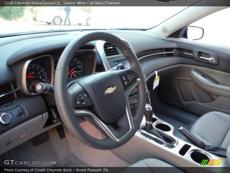 Summit White / Jet Black/Titanium 2016 Chevrolet Malibu Limited LS