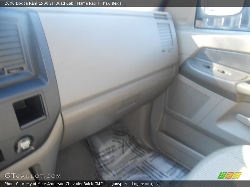 Flame Red / Khaki Beige 2006 Dodge Ram 1500 ST Quad Cab