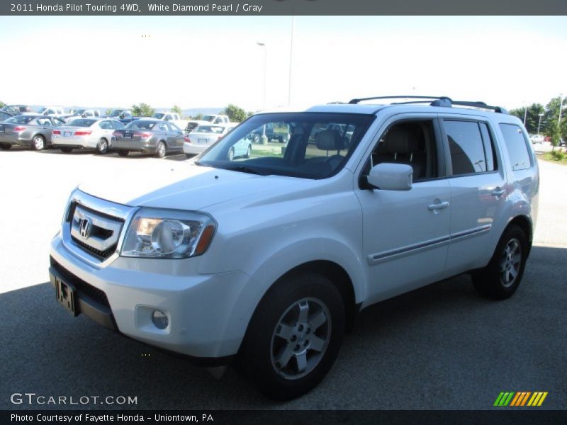 White Diamond Pearl / Gray 2011 Honda Pilot Touring 4WD