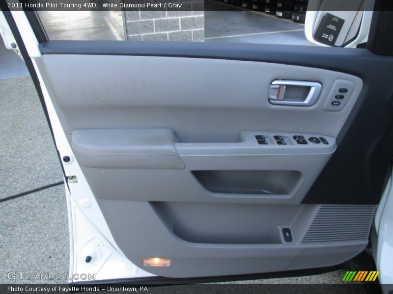 White Diamond Pearl / Gray 2011 Honda Pilot Touring 4WD
