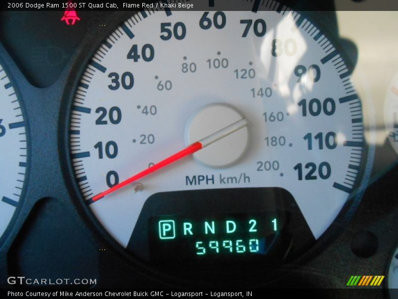 Flame Red / Khaki Beige 2006 Dodge Ram 1500 ST Quad Cab