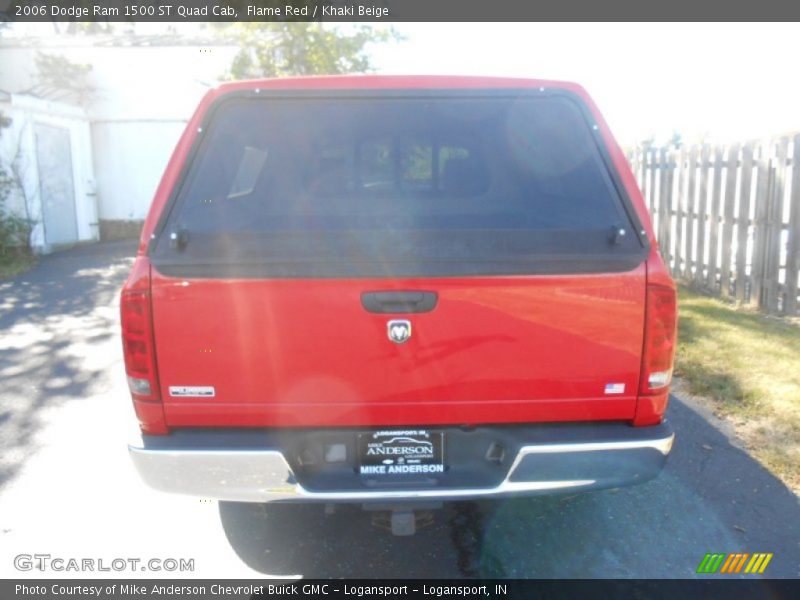 Flame Red / Khaki Beige 2006 Dodge Ram 1500 ST Quad Cab