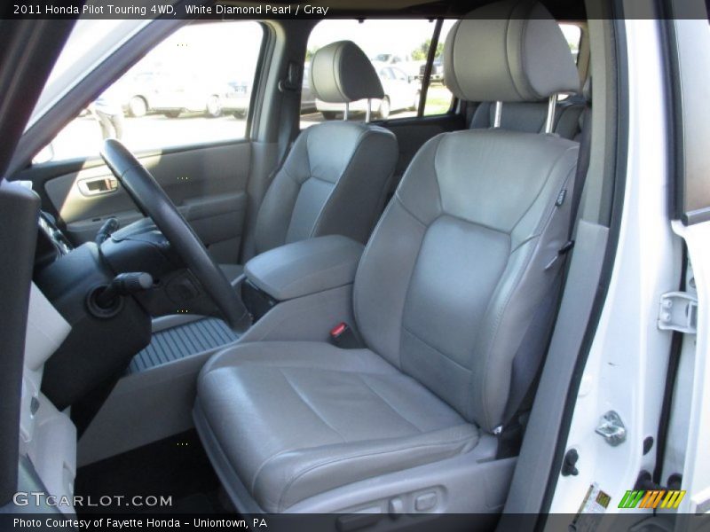 White Diamond Pearl / Gray 2011 Honda Pilot Touring 4WD