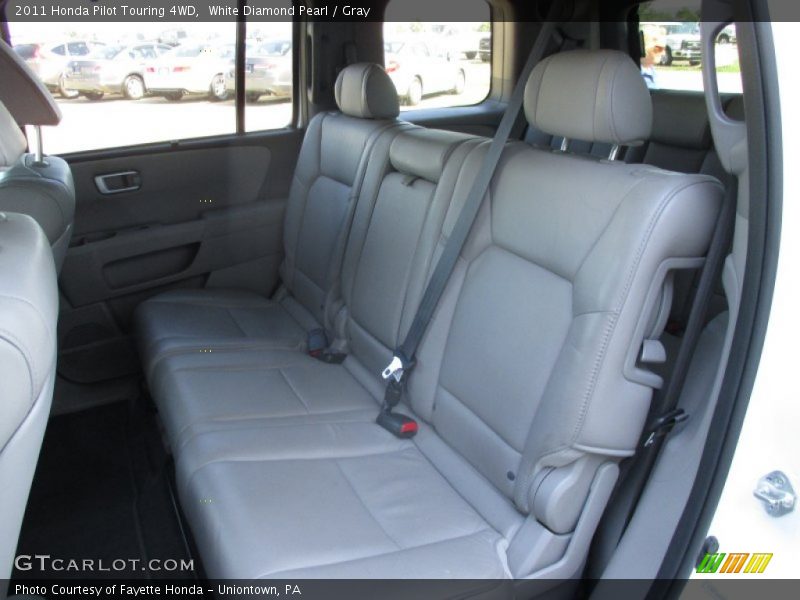 White Diamond Pearl / Gray 2011 Honda Pilot Touring 4WD