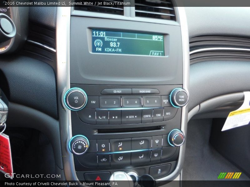 Summit White / Jet Black/Titanium 2016 Chevrolet Malibu Limited LS