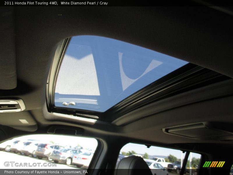 White Diamond Pearl / Gray 2011 Honda Pilot Touring 4WD