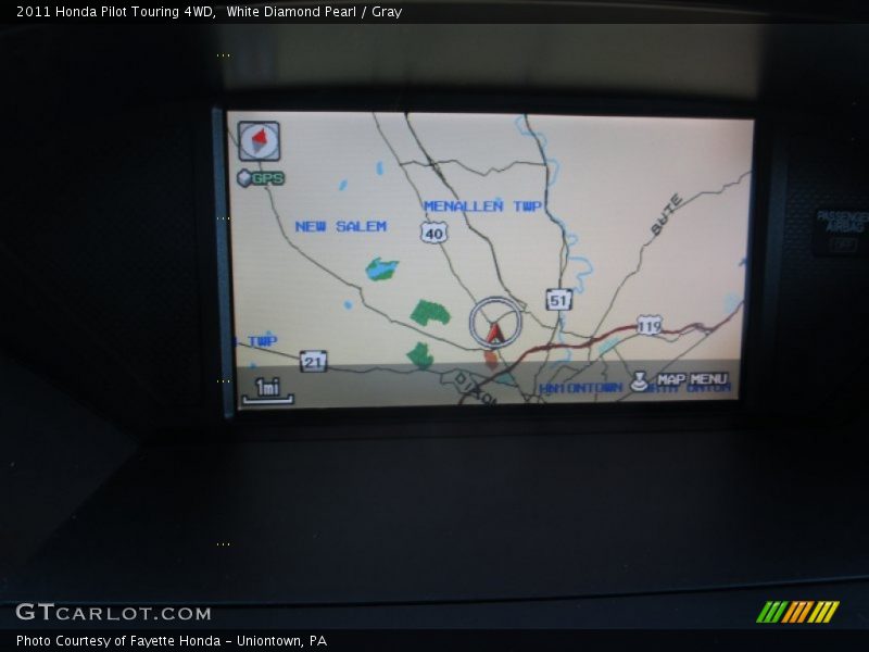 White Diamond Pearl / Gray 2011 Honda Pilot Touring 4WD