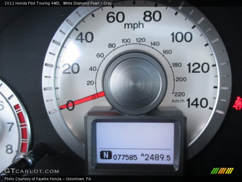 White Diamond Pearl / Gray 2011 Honda Pilot Touring 4WD