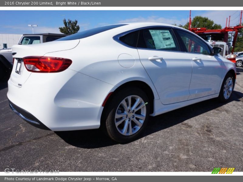 Bright White / Black/Linen 2016 Chrysler 200 Limited