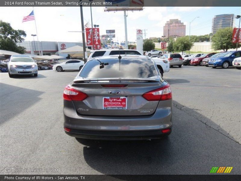 Sterling Gray / Arctic White 2014 Ford Focus Titanium Sedan