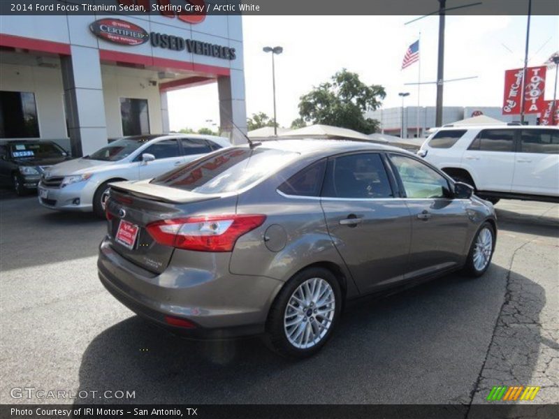 Sterling Gray / Arctic White 2014 Ford Focus Titanium Sedan