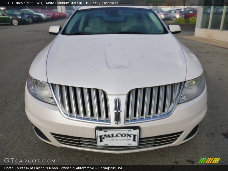White Platinum Metallic Tri-Coat / Cashmere 2011 Lincoln MKS FWD