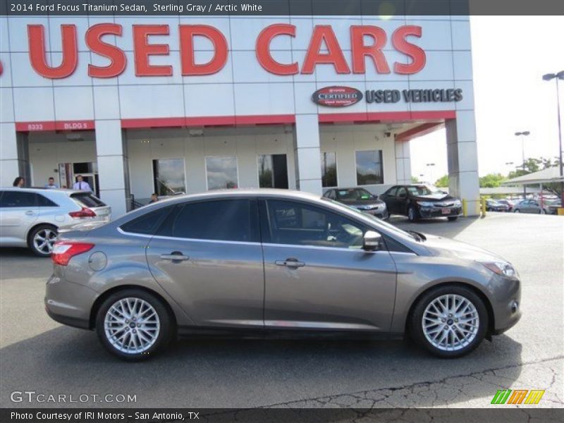 Sterling Gray / Arctic White 2014 Ford Focus Titanium Sedan