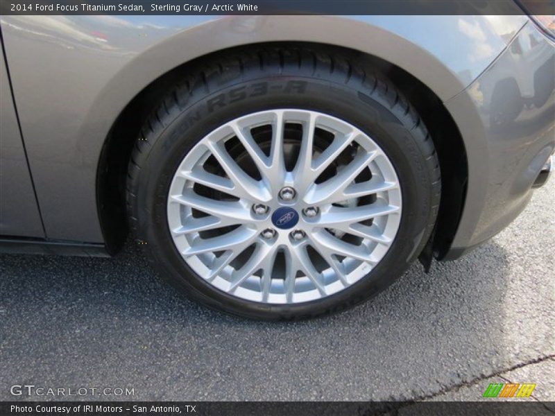 Sterling Gray / Arctic White 2014 Ford Focus Titanium Sedan