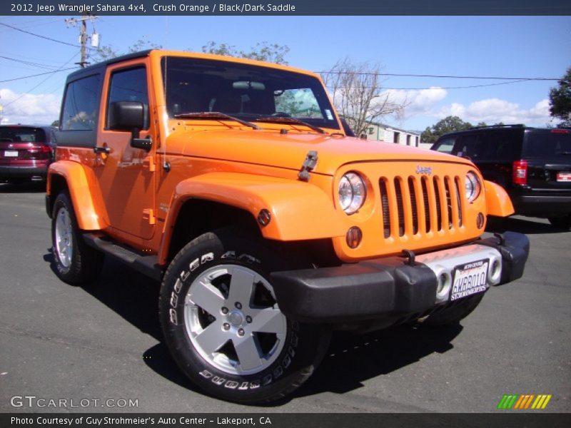 Crush Orange / Black/Dark Saddle 2012 Jeep Wrangler Sahara 4x4